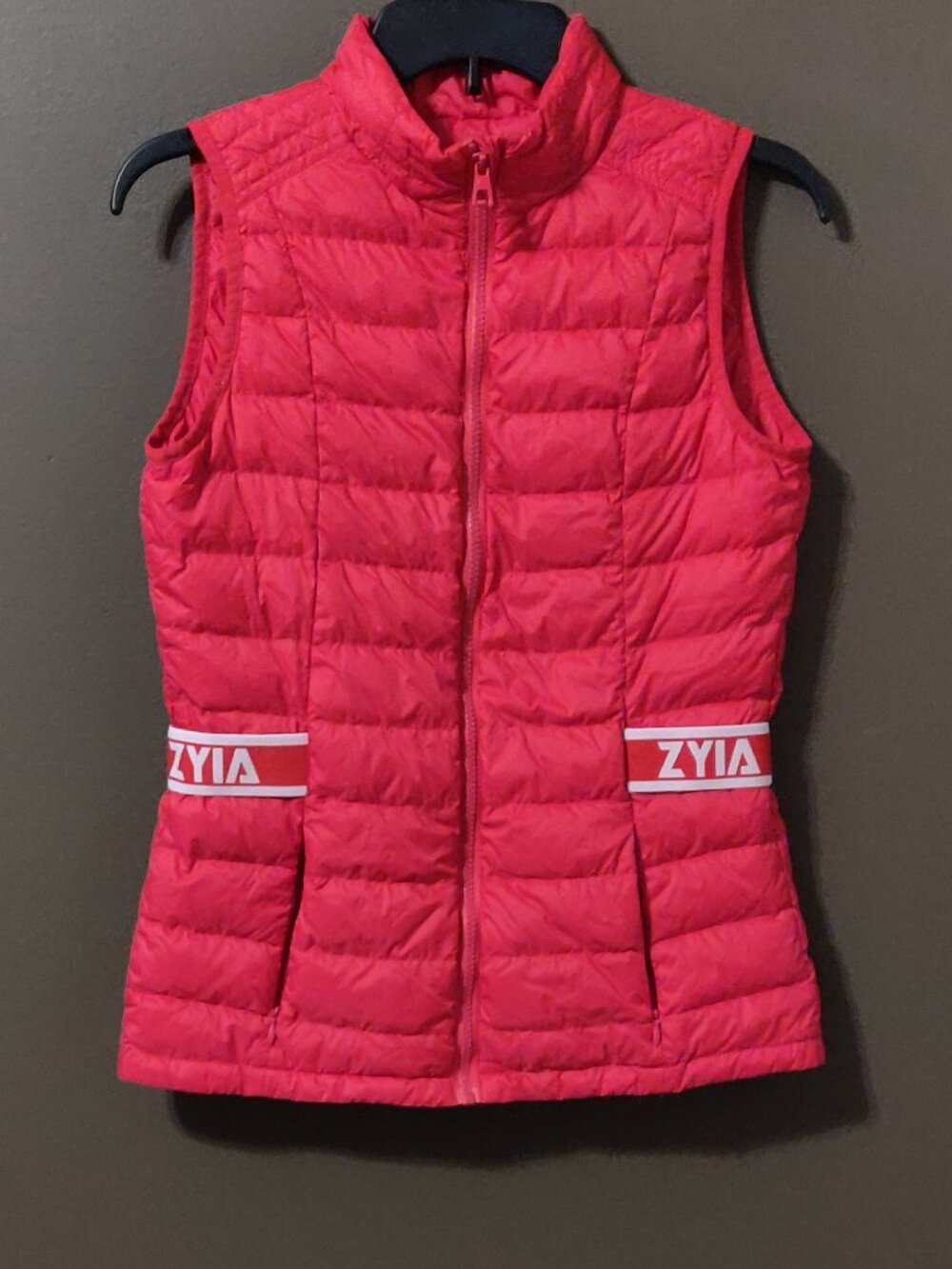 Zyia Red Down Puffer Vest Women's SIZE SMALL